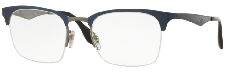 RX 6360 Eyeglasses, Top Shiny Blue on Gunmetal
